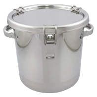 Thùng inox 10L có nắp đựng dược phẩm, mỹ phẩm, ...