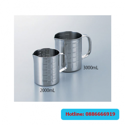 Beaker bằng inox 1000ml, có chia vạch 100ml, ASONE