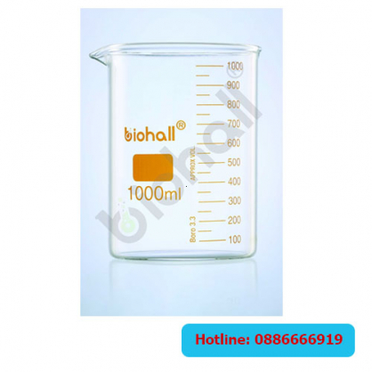 Beaker thủy tinh thấp thành Biohall 5 - 10000 mL