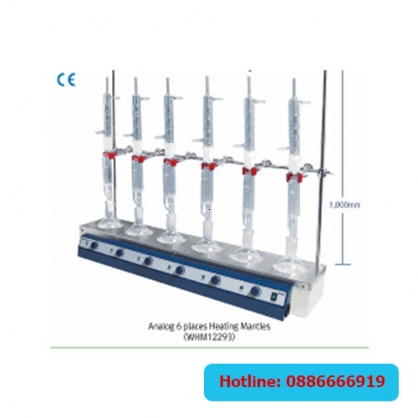 Bếp đun bình cầu 500ml 6 vị trí, 450oC, chiết Soxhlet