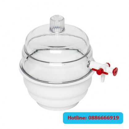 Bình hút ẩm chân không bằng nhựa (Vacuum Desiccator) 250mm