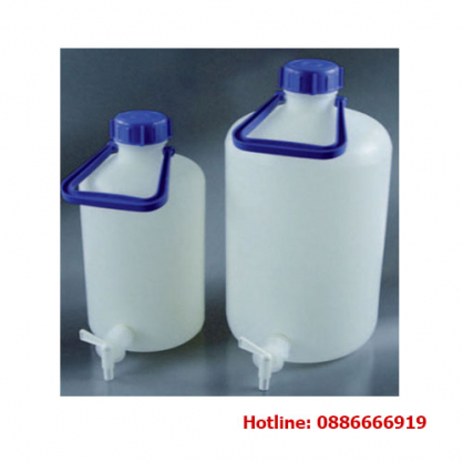 Bình nhựa 25L đựng nước cất thí nghiệm HDPE Aptaca 11045