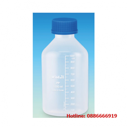 Bình nhựa PP 1000ml Wisd nắp xanh GL45