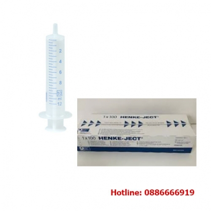 Bơm tiêm mẫu bằng nhựa PP, 10ml, Henke Ject, 100cái/Hộp