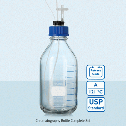 Chai HPLC GL45 1000ml, nắp 4 port