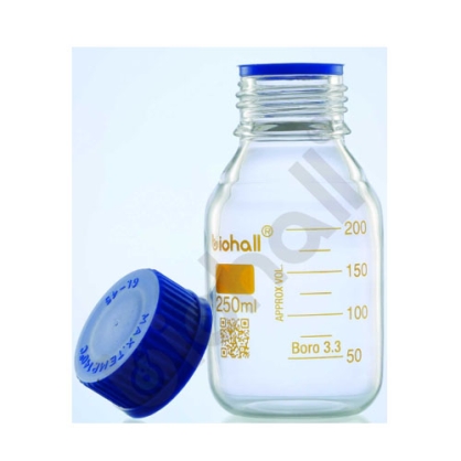 Chai thủy tinh trung tính đựng mẫu thí nghiệm 100ml Biohall