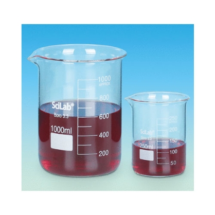 Cốc thủy tinh 500ml thấp thành chịu nhiệt cao Scilabware