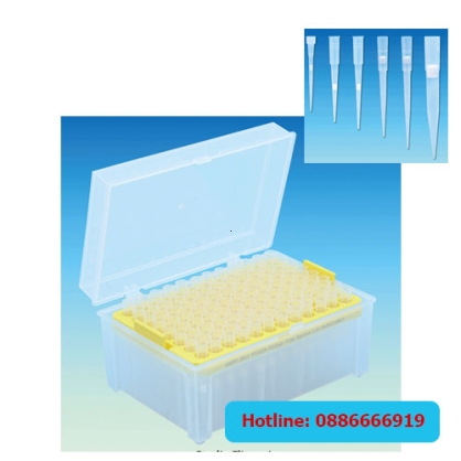 Đầu tip micropipet 1-200ul có lọc, 96/hộp, ABDOS