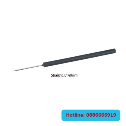 Dissecting Needle, with Plastic Handle, STS, Straight, L140mm