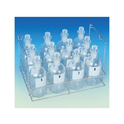 Giá để bình COD 300ml bằng thép không gỉ, 12 vị trí