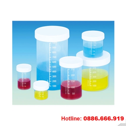 Hủ đựng mẫu 50ml bằng nhựa PP có vạch chia