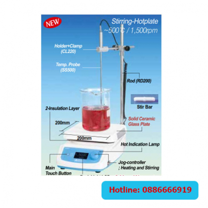 Máy khuấy từ gia nhiệt 500°C Daihan MSH500