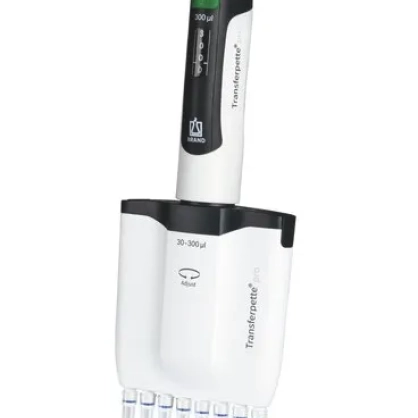 Multi-channel micropipette Transferpette® pro-8, adjustable, DE-M, Brand 706912, 30 - 300 µl