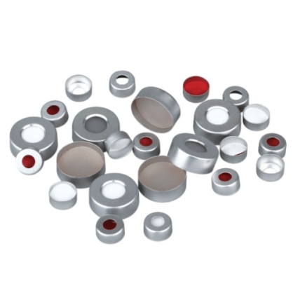 Nắp nhôm 20mm (seal) có đệm septa Beige PTFE / White Silicone, 100/gói
