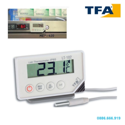 Nhiệt kế điện tử đo nhiệt độ tủ lạnh phòng thí nghiệm LT-102 TFA 30.1034