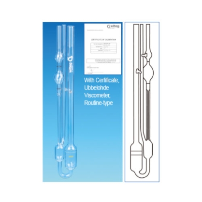Nhớt kế mao quản thủy tinh Ubbelohde size 2, 20-100mm2/s