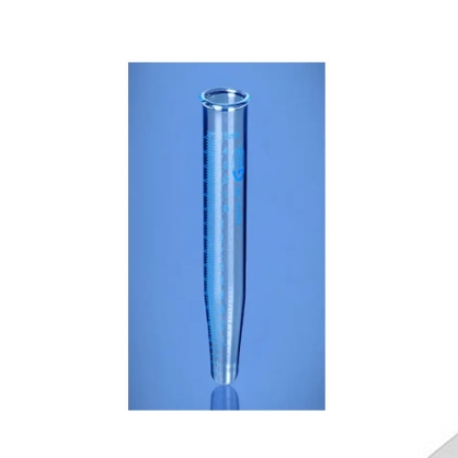 Ống ly tâm thủy tinh hình nón 10ml vạch chia xanh Glassco