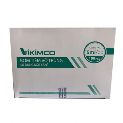 Ống tiêm mẫu 5ml nhựa Vikimco Việt nam