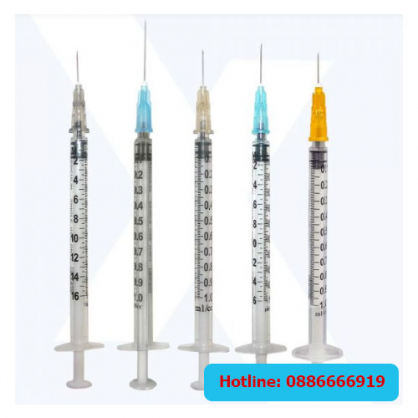 Ống tiêm nhựa 1ml, 100/hộp