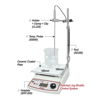 Thiết bị gia nhiệt (hotplate) phòng thí nghiệm 180x180mm