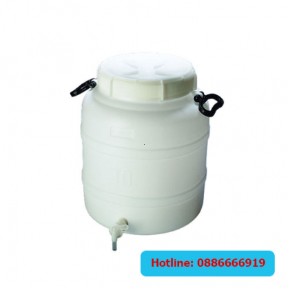 Thùng nhựa 30L HDPE Azlon chứa nước cất