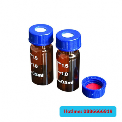 Vial 2ml nâu nắp vặn xanh