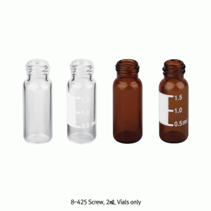 Vial nâu 2ml with white patch , Screw 8-425, 100/PK, Scilab