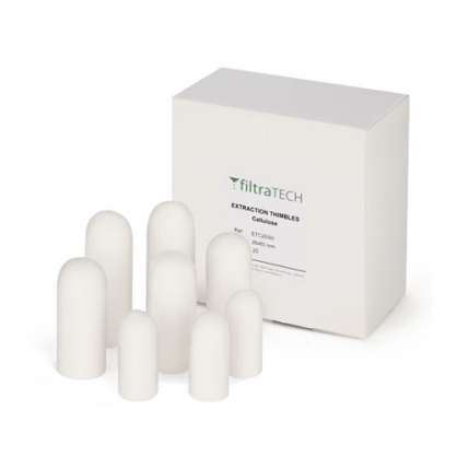 Viên lọc cellulose chiết béo soxhlet ID33xH80mm, 25 cái/hộp